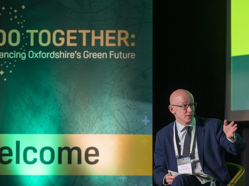Oxfordshire County Council CEO welcoming delegates to the conference